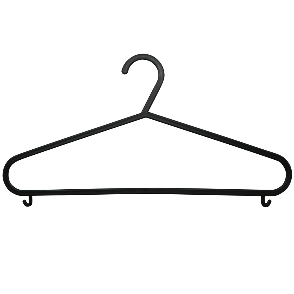 Hanger Central Recycled Black Heavy Duty Plastic Pant & Skirt Bottom Hangers  with Plastic Pinch Clips and Polished Metal Swivel Hooks, 10 Inch, 50 Pack  - Walmart.com