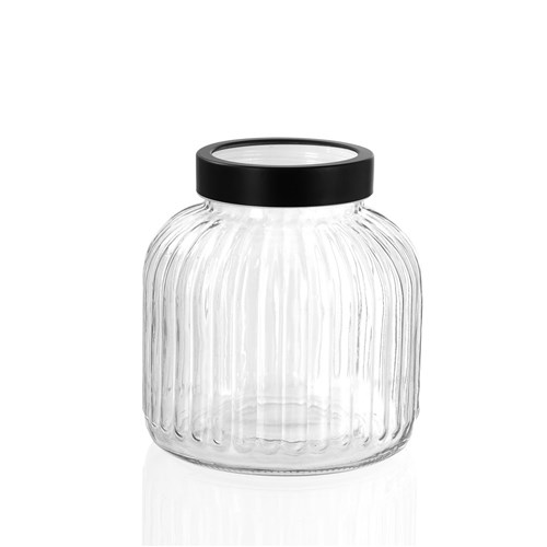 CROCKERI Glass Jars With Cork Lid (Pack Of 3), Unique Mason Jar, Storage  Jars For Kitchen, Daily Use, Crystal Clear Glass Jar.