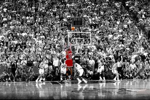 Michael Jordan Last Shot Red Dot